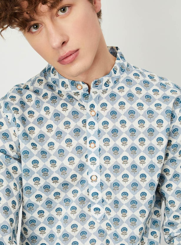 Men Printed Short Kurta