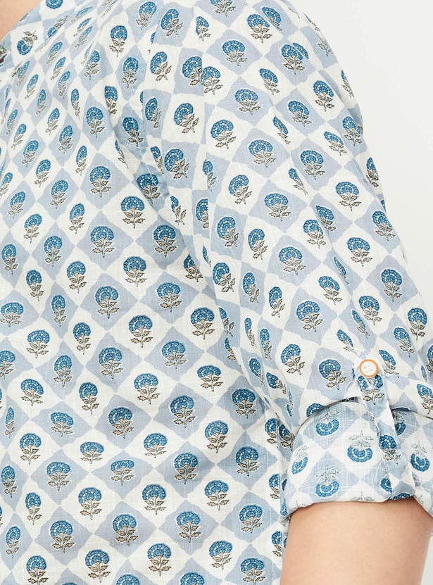 Men Printed Short Kurta