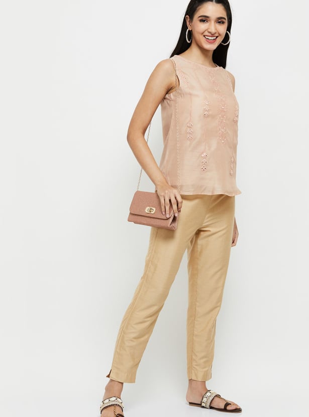 Women Embroidered Sleeveless Top