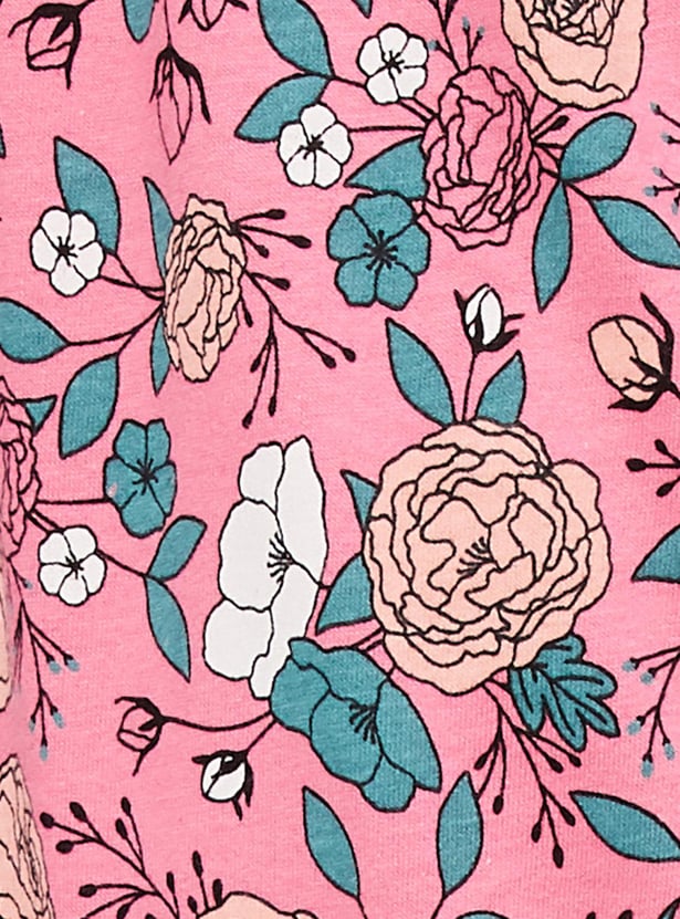Women Cotton Printed T-shirt with Pyjamas