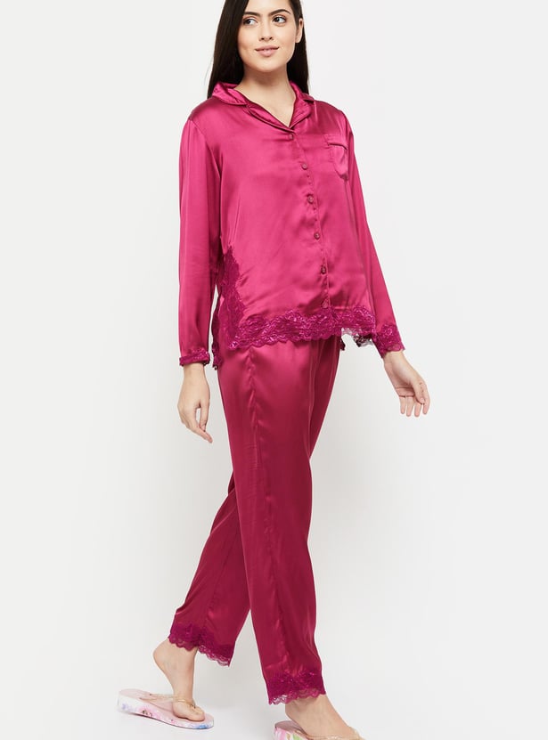 Women Satin PJ Set