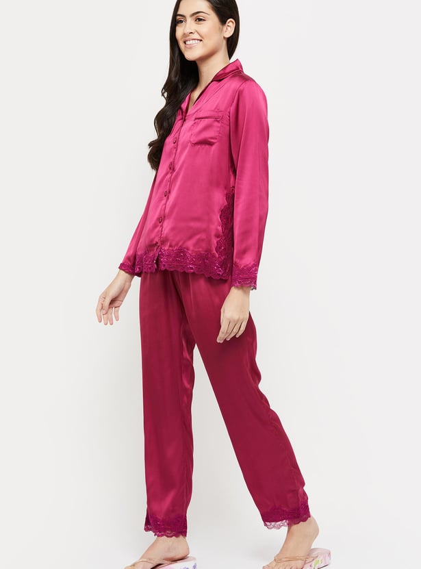 Women Satin PJ Set