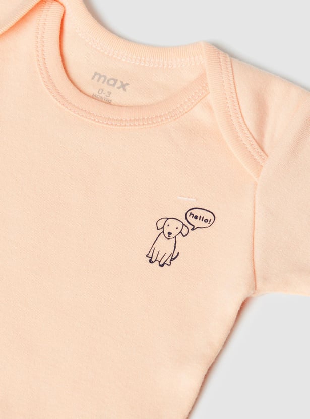 Boys Printed Bodysuit- Pack of 2