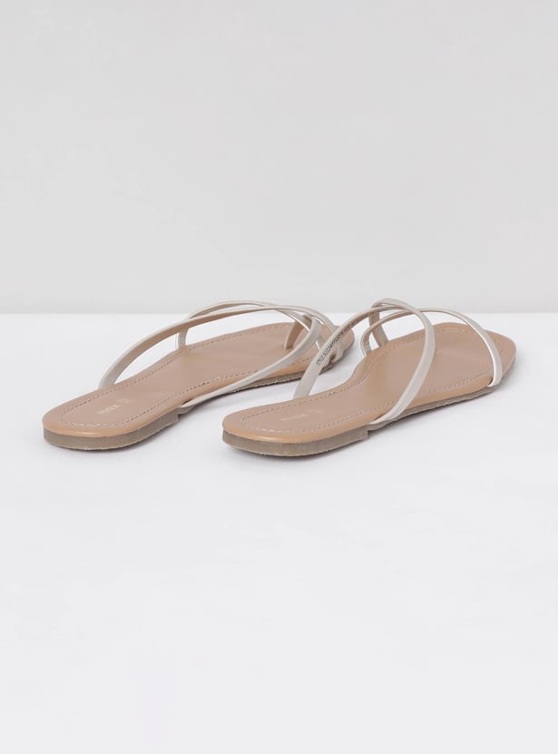 Women Solid Slip-On Flat Sandals