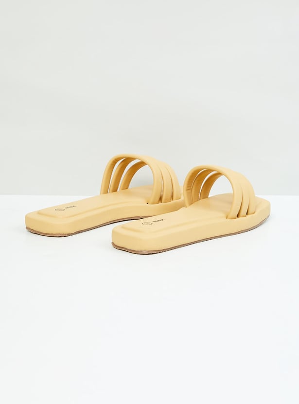 Women Solid Open Toe Flat Sandals