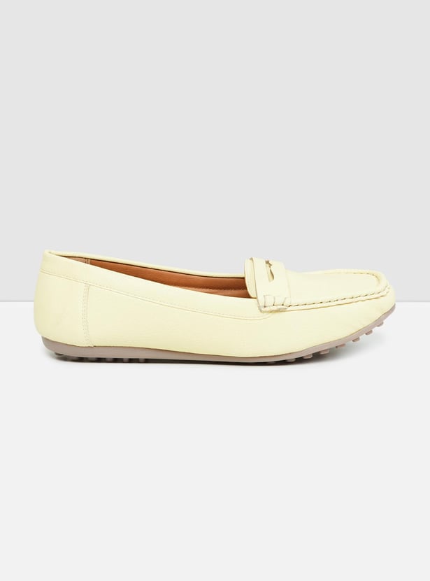 Women Solid Penny Loafers