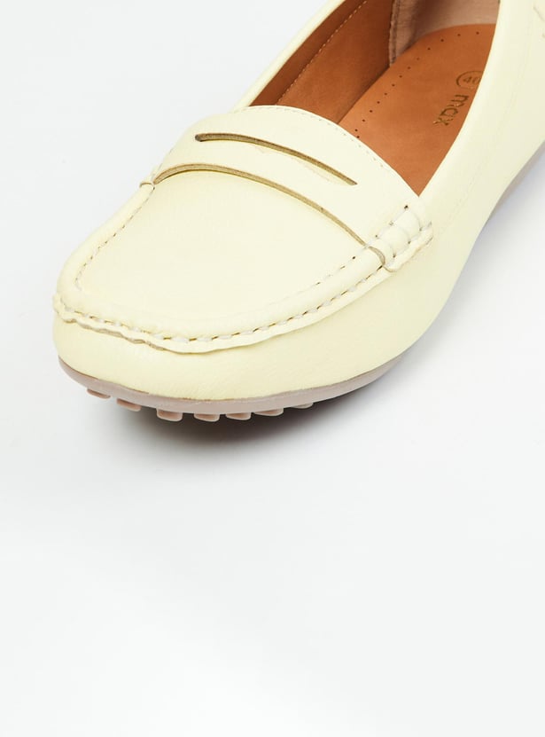 Women Solid Penny Loafers