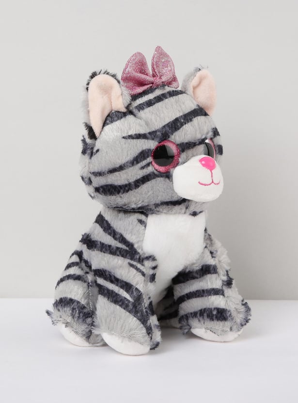 Patterned Furry Cat Soft Toy
