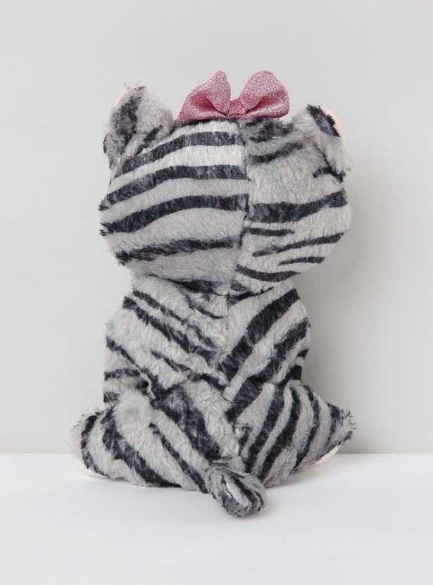 Patterned Furry Cat Soft Toy