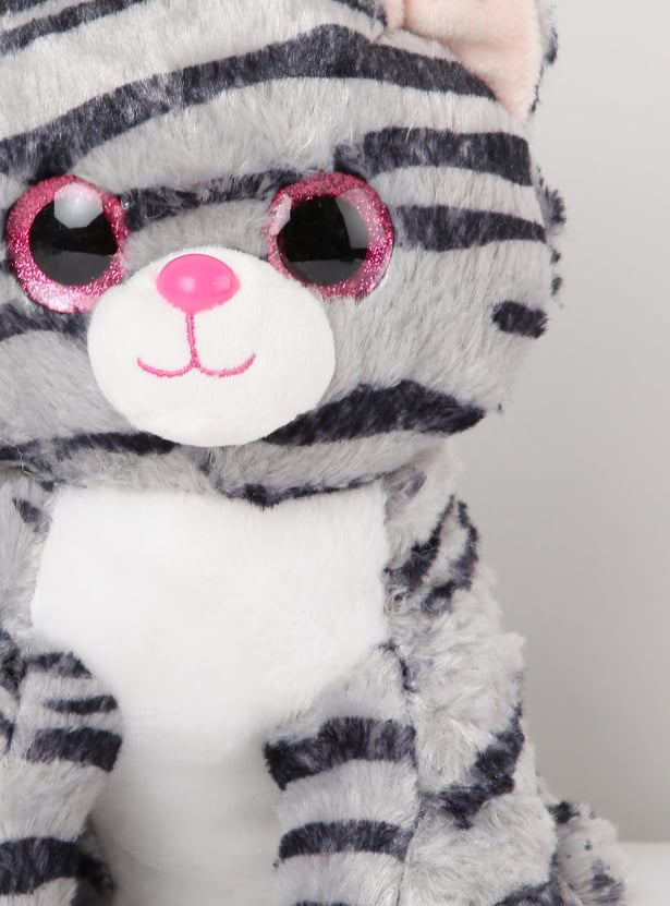 Patterned Furry Cat Soft Toy