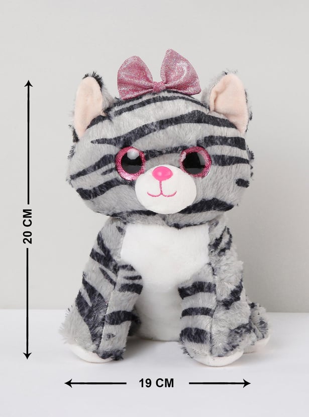 Patterned Furry Cat Soft Toy