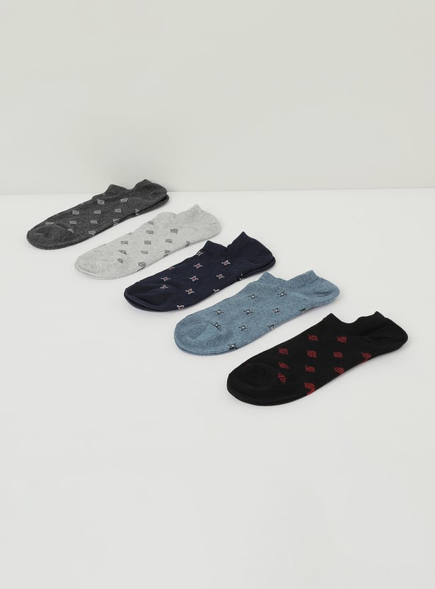 Men Printed Socks - Set Of 5