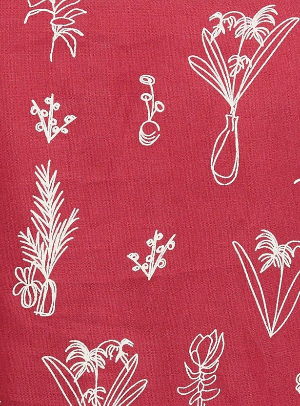 Women Printed V-neck A-Line Dress