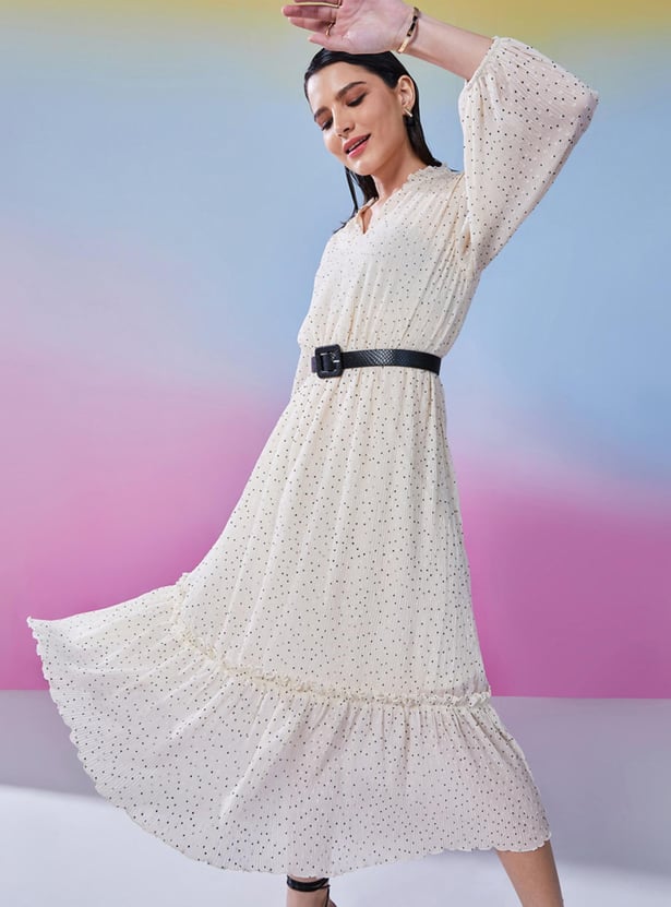 Women Printed Midi A-Line Dress