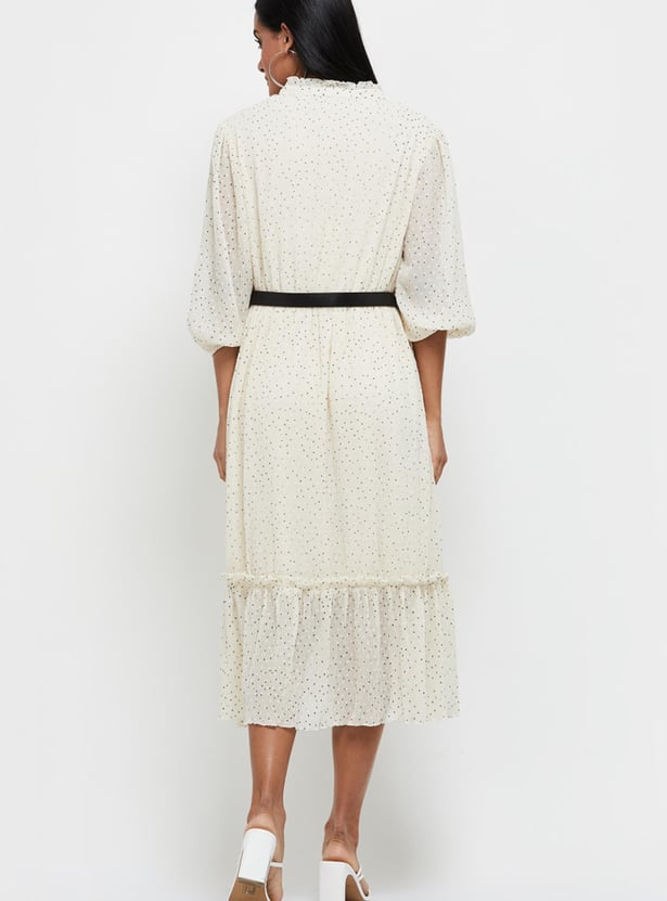 Women Printed Midi A-Line Dress