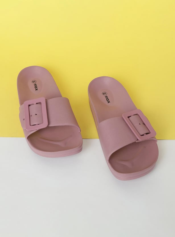 Women Solid Sliders