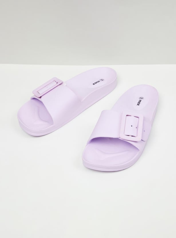 Women Solid Sliders