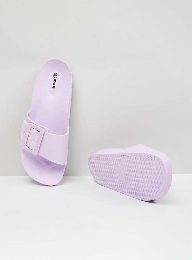 Women Solid Sliders