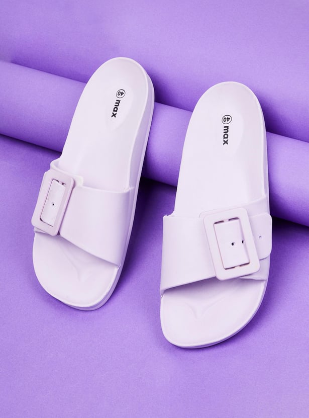 Women Solid Sliders