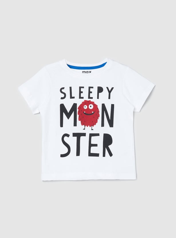 Boys Printed T-shirt With Pyjamas