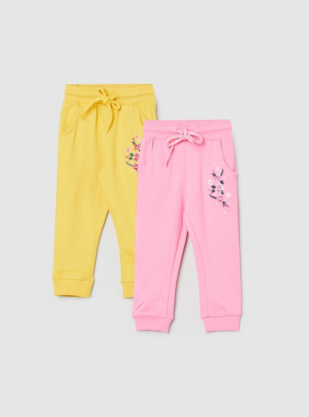 Girls Knit Full-Length Joggers - Pack of 2