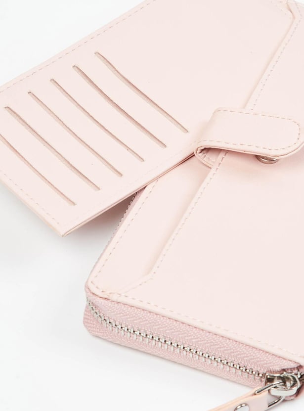 Women Solid Wallet with Card Holder