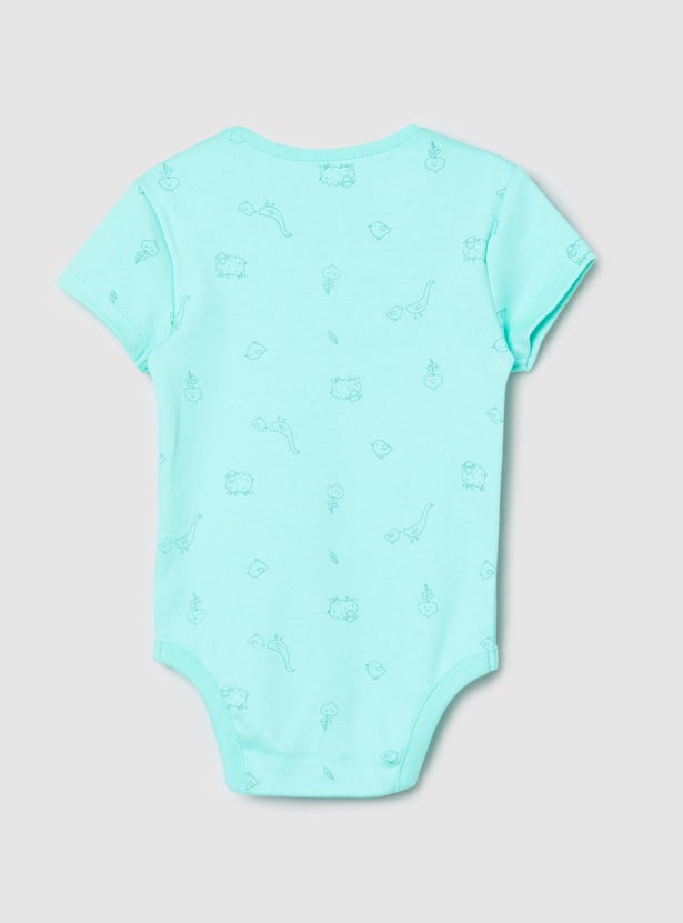 Boys Printed Bodysuit- Pack of 4