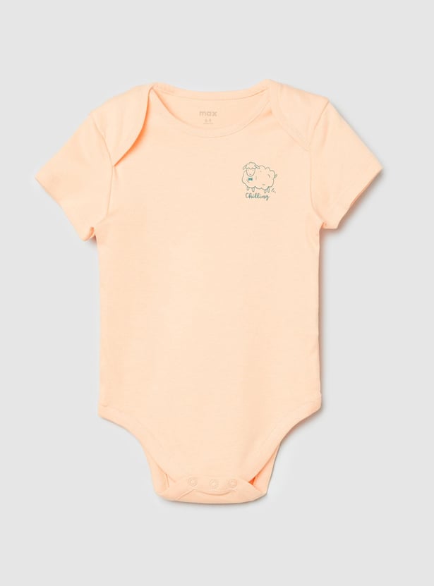 Boys Printed Bodysuit- Pack of 4