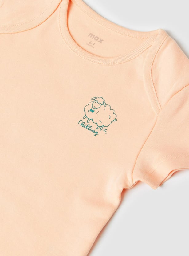 Boys Printed Bodysuit- Pack of 4