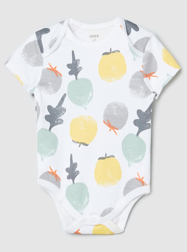 Boys Printed Bodysuit- Pack of 4