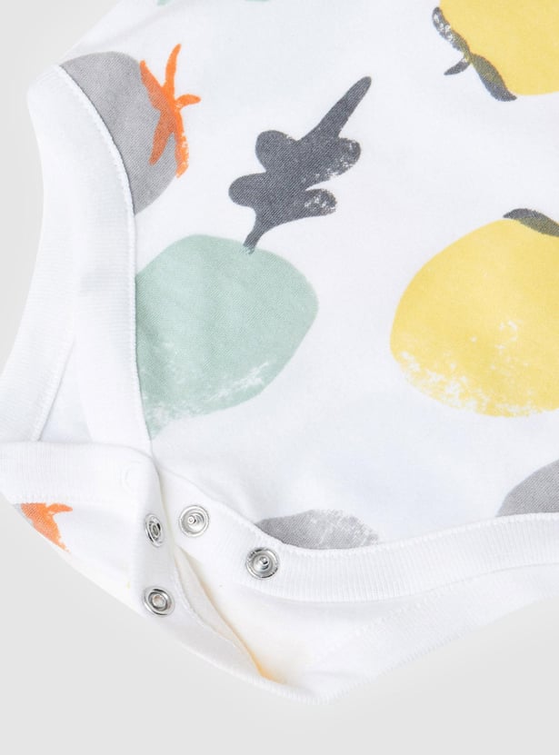 Boys Printed Bodysuit- Pack of 4