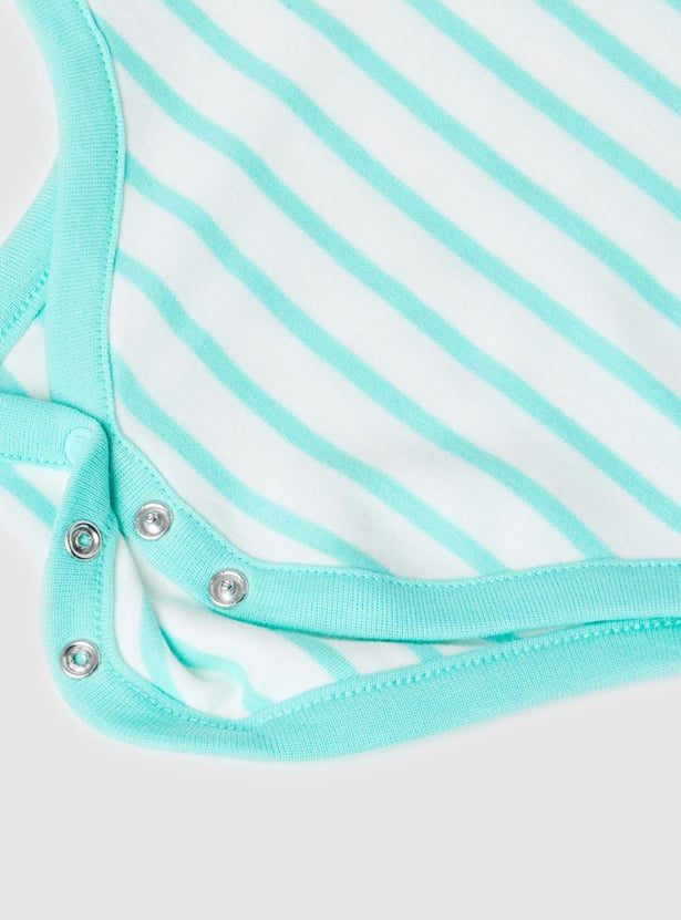 Boys Printed Bodysuit- Pack of 4