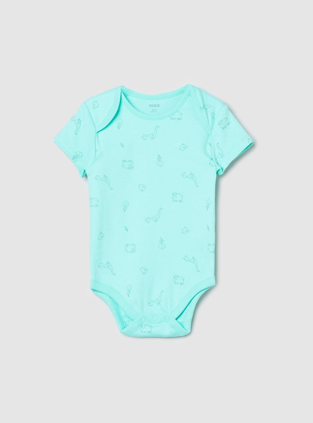 Boys Printed Bodysuit- Pack of 4