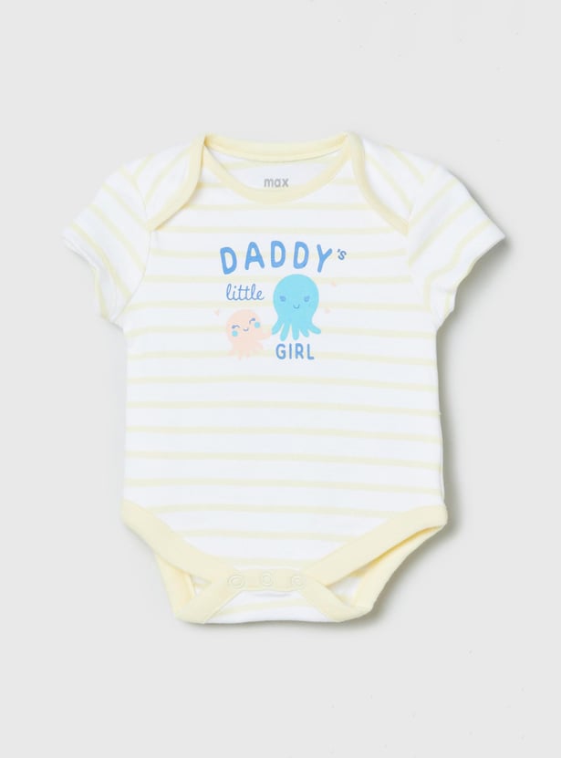 Girls Printed Bodysuit- Pack of 4