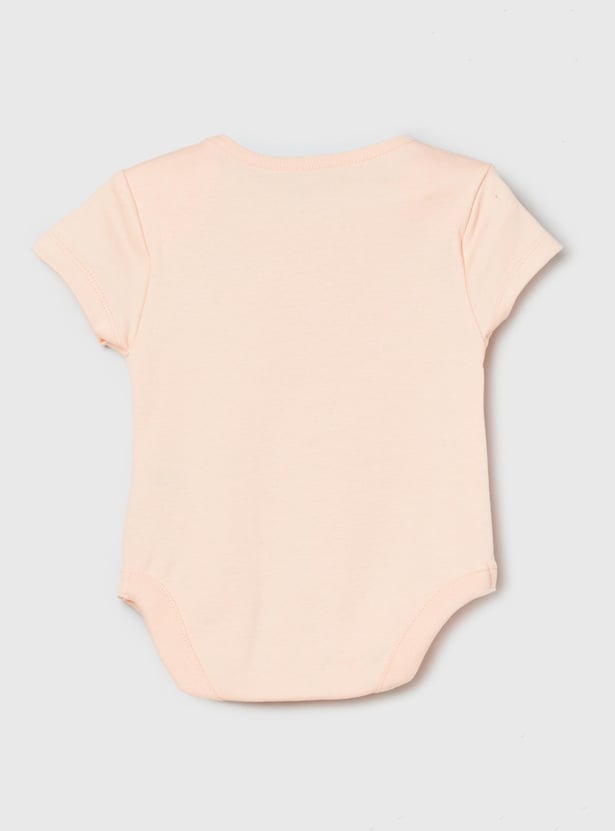 Girls Printed Bodysuit- Pack of 4