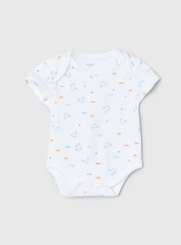 Girls Printed Bodysuit- Pack of 4