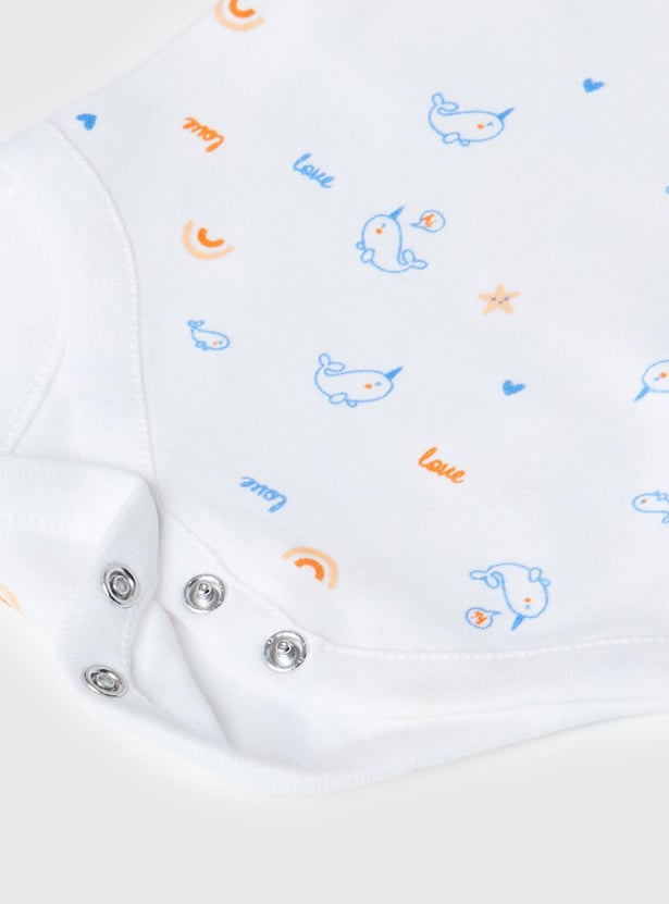 Girls Printed Bodysuit- Pack of 4