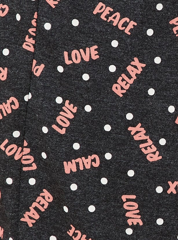 Women Cotton Printed T-shirt with Pyjamas