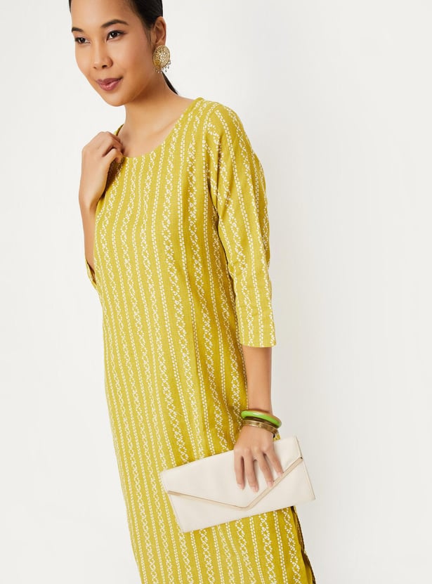 Women Printed Kurta Set with Straight Pants