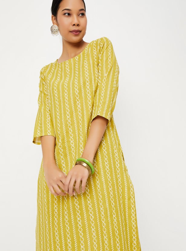 Women Printed Kurta Set with Straight Pants
