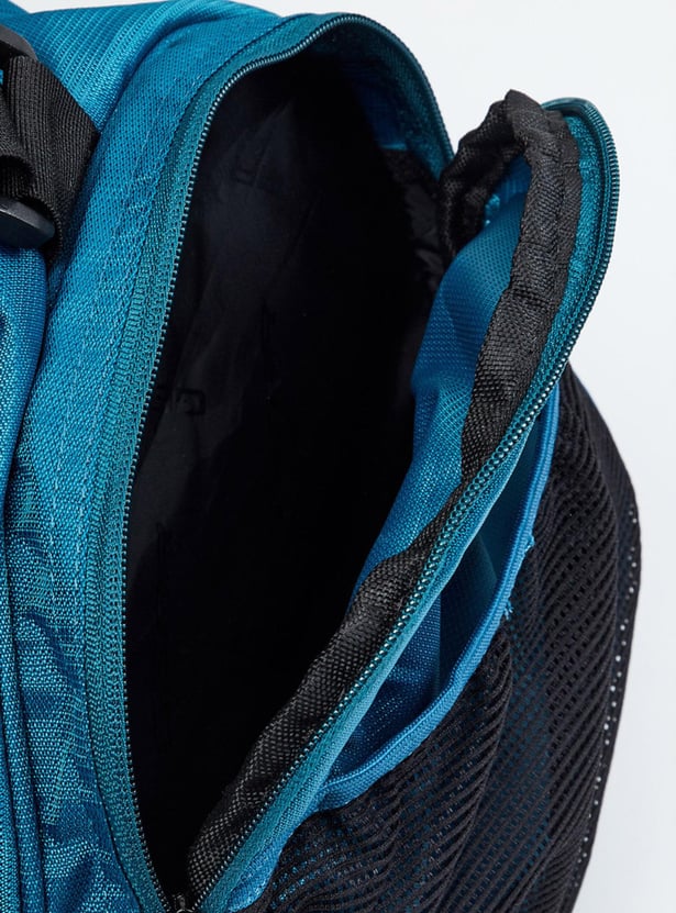 Men Printed Zip Closure Gym Bag