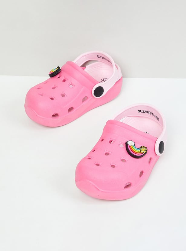 Girls Applique Detail Clogs