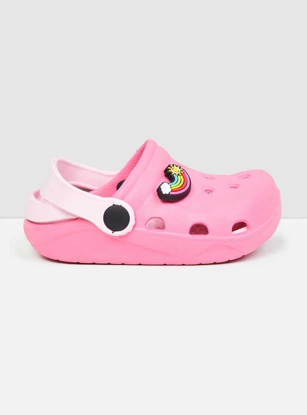 Girls Applique Detail Clogs