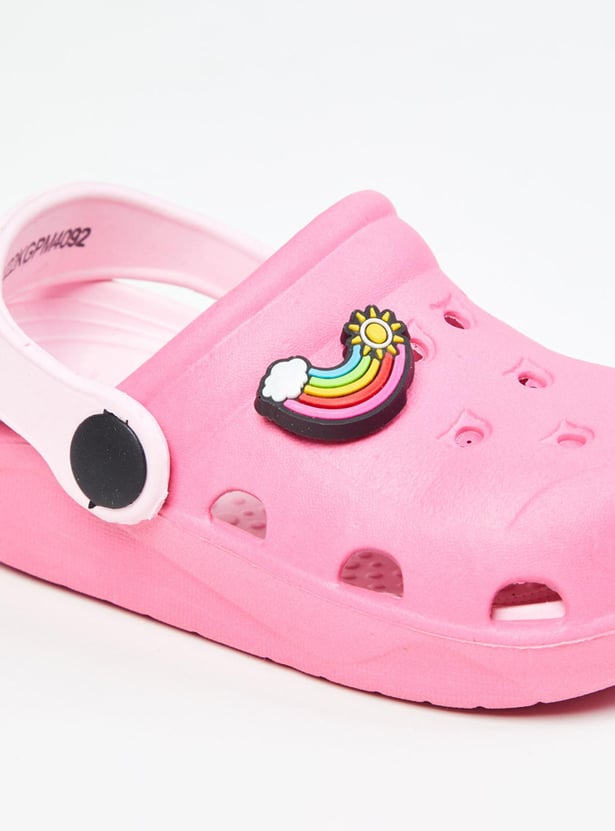 Girls Applique Detail Clogs