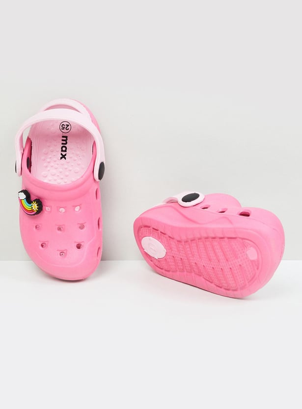 Girls Applique Detail Clogs