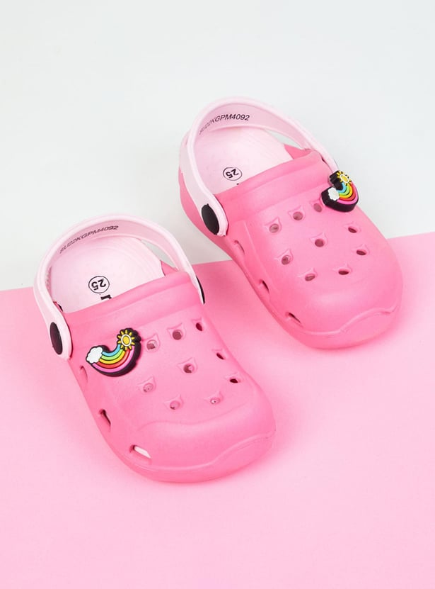 Girls Applique Detail Clogs