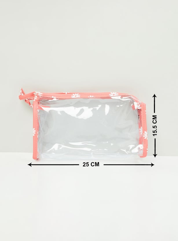 MAX Women Printed Zip-Closure Pouch - Set of 3