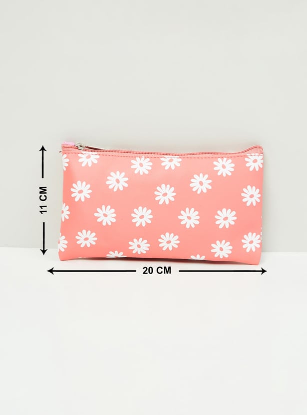MAX Women Printed Zip-Closure Pouch - Set of 3