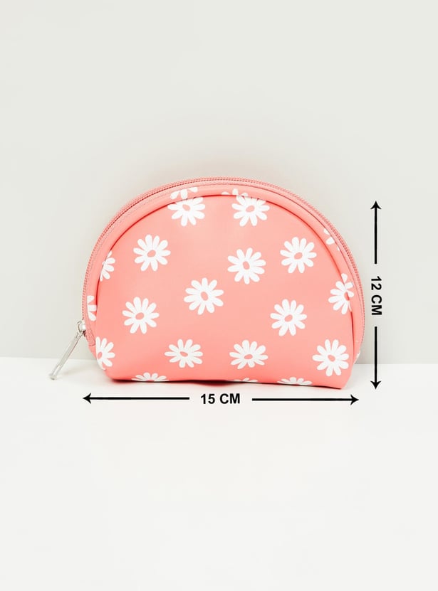 MAX Women Printed Zip-Closure Pouch - Set of 3