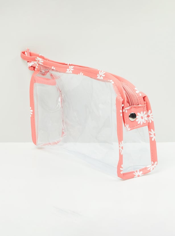 MAX Women Printed Zip-Closure Pouch - Set of 3